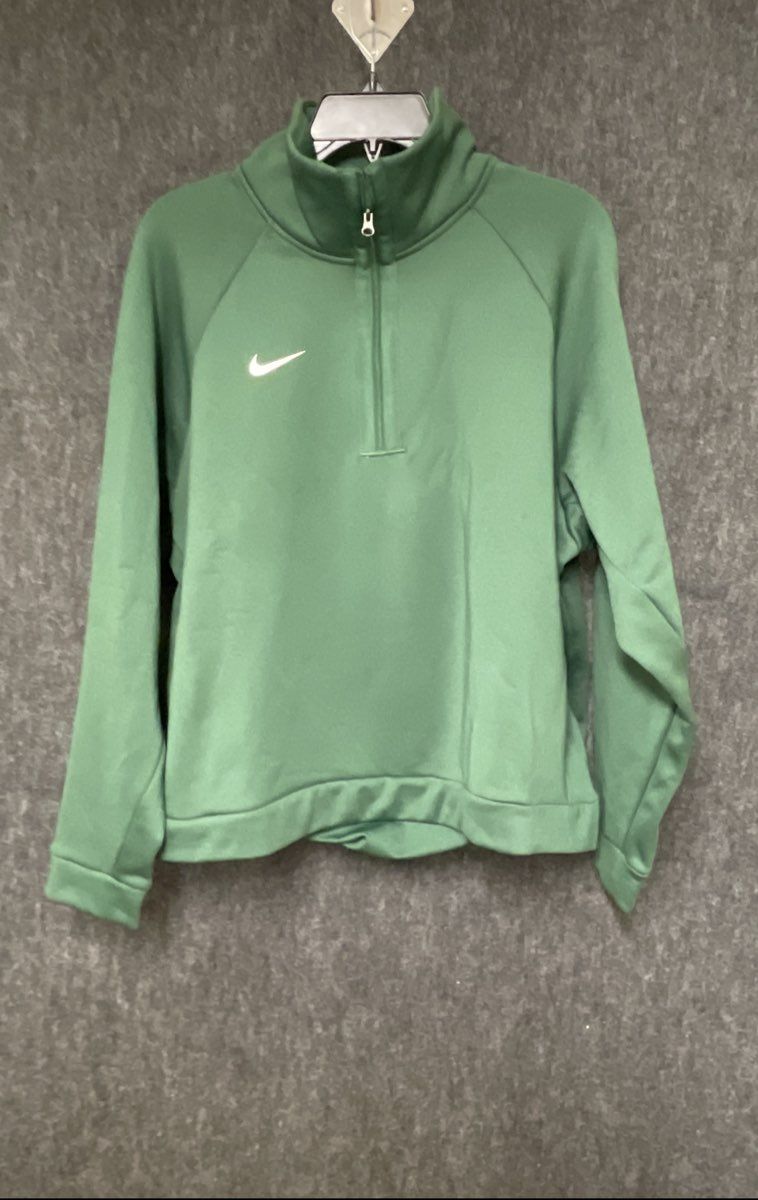 Nike Men's Therma-Fit 1/4 Zip Fleece Pullover Green Mock Neck Sz XL