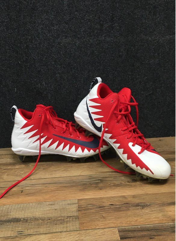 Nike Alpha Menace Elite University Red White Football Cleats Men's Size 13
