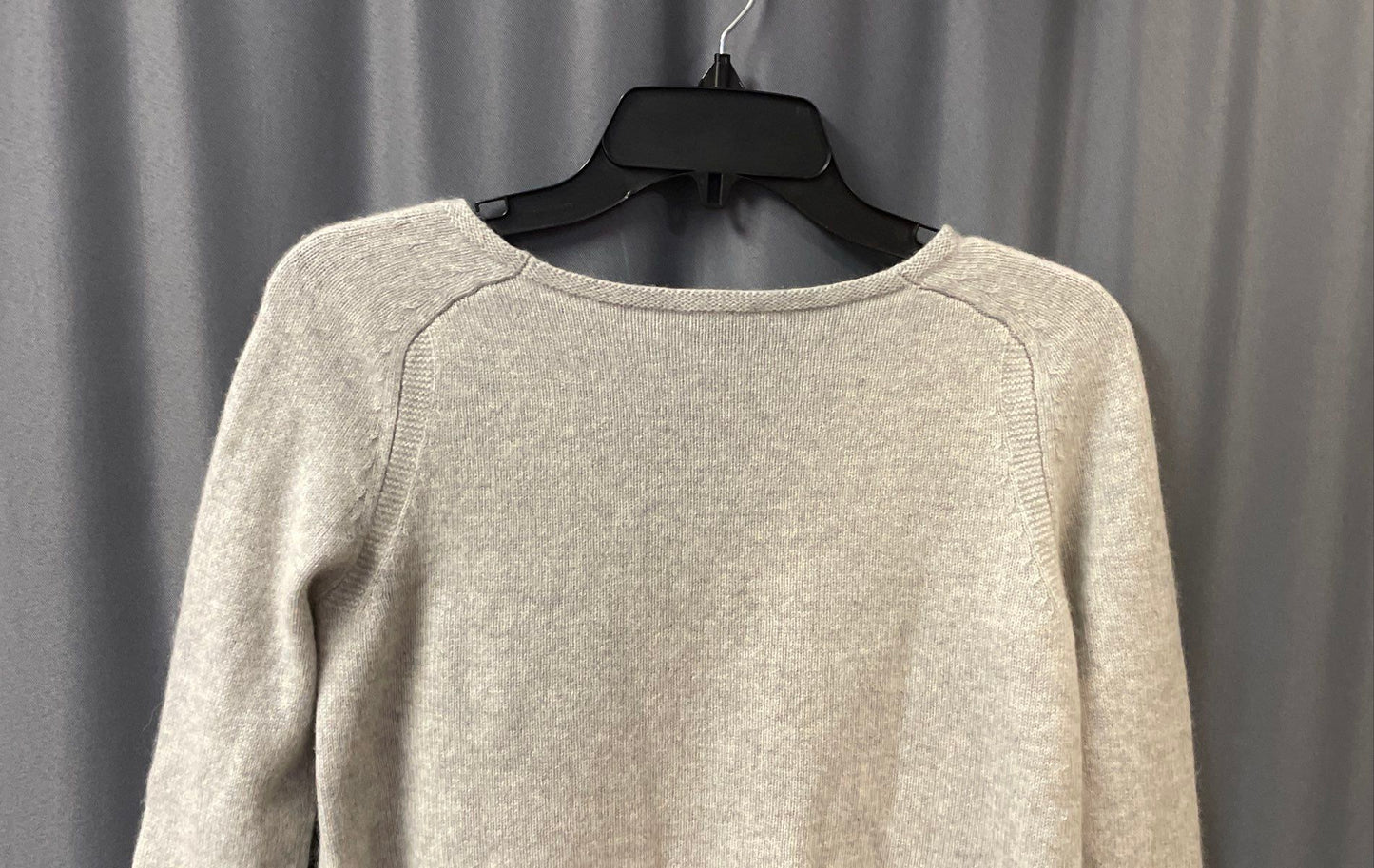 Talbots Women's Heather Gray 100% Pure Cashmere Long Sleeve Sweater Sz S