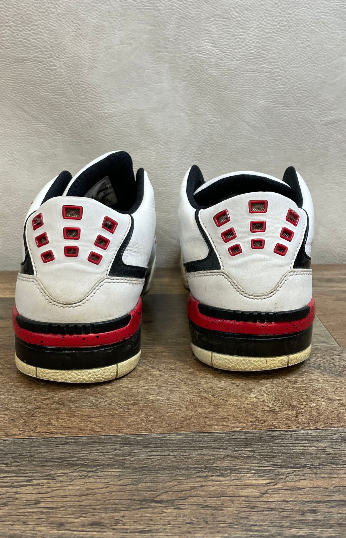 Nike Air Jordan Flight 23 White Black Gym Red Sneakers Size 8
