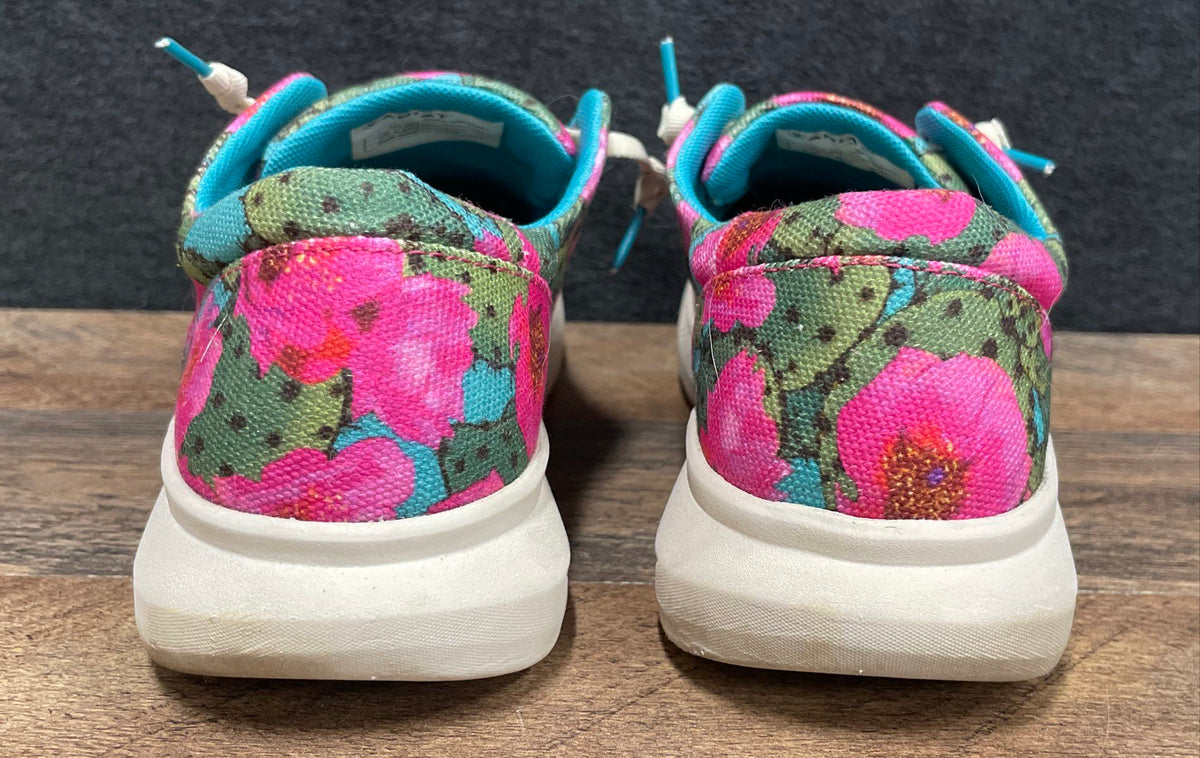 Ariat Hilo Prickly Pear Cactus Pink Floral Slip-On Shoes Women's Size 9