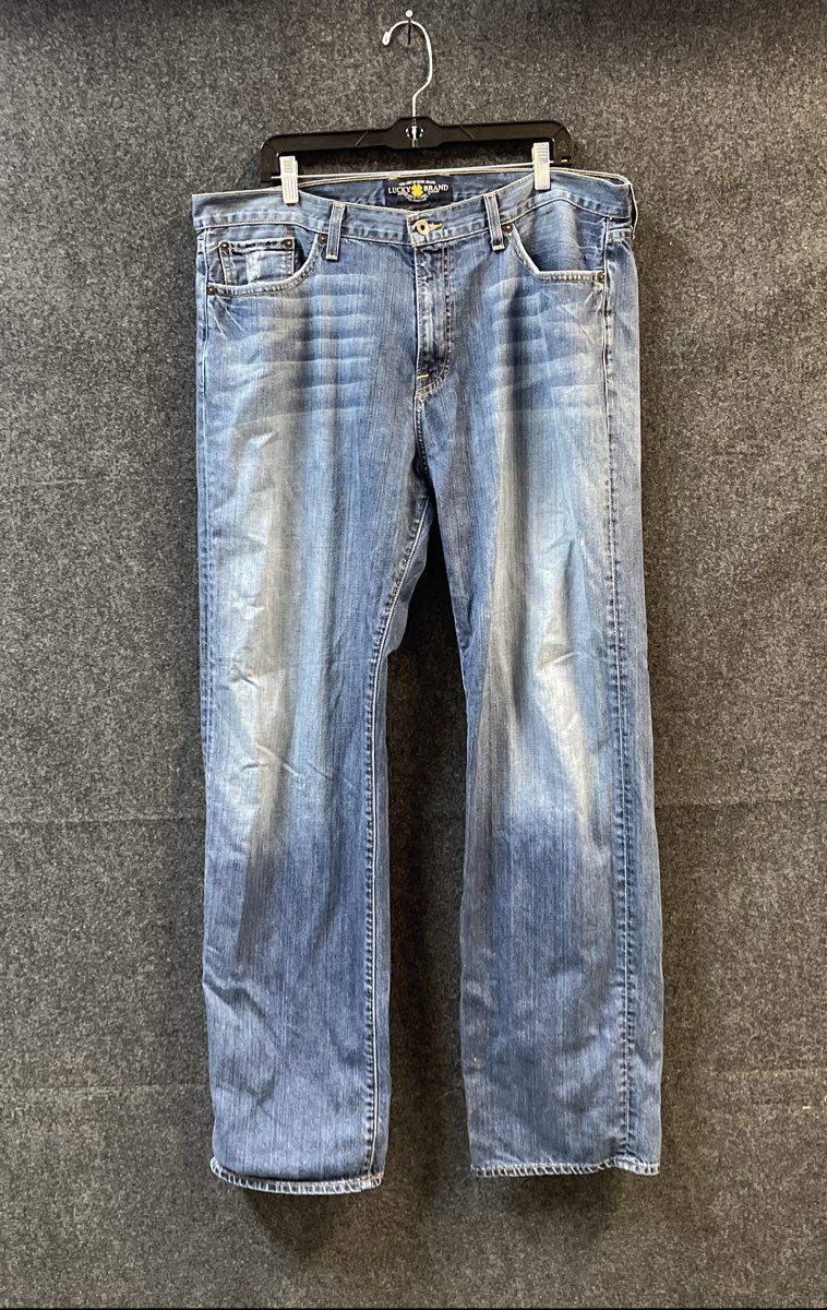 Lucky Brand Men's Blue Jeans Straight Leg Medium Wash Denim Sz 38x36
