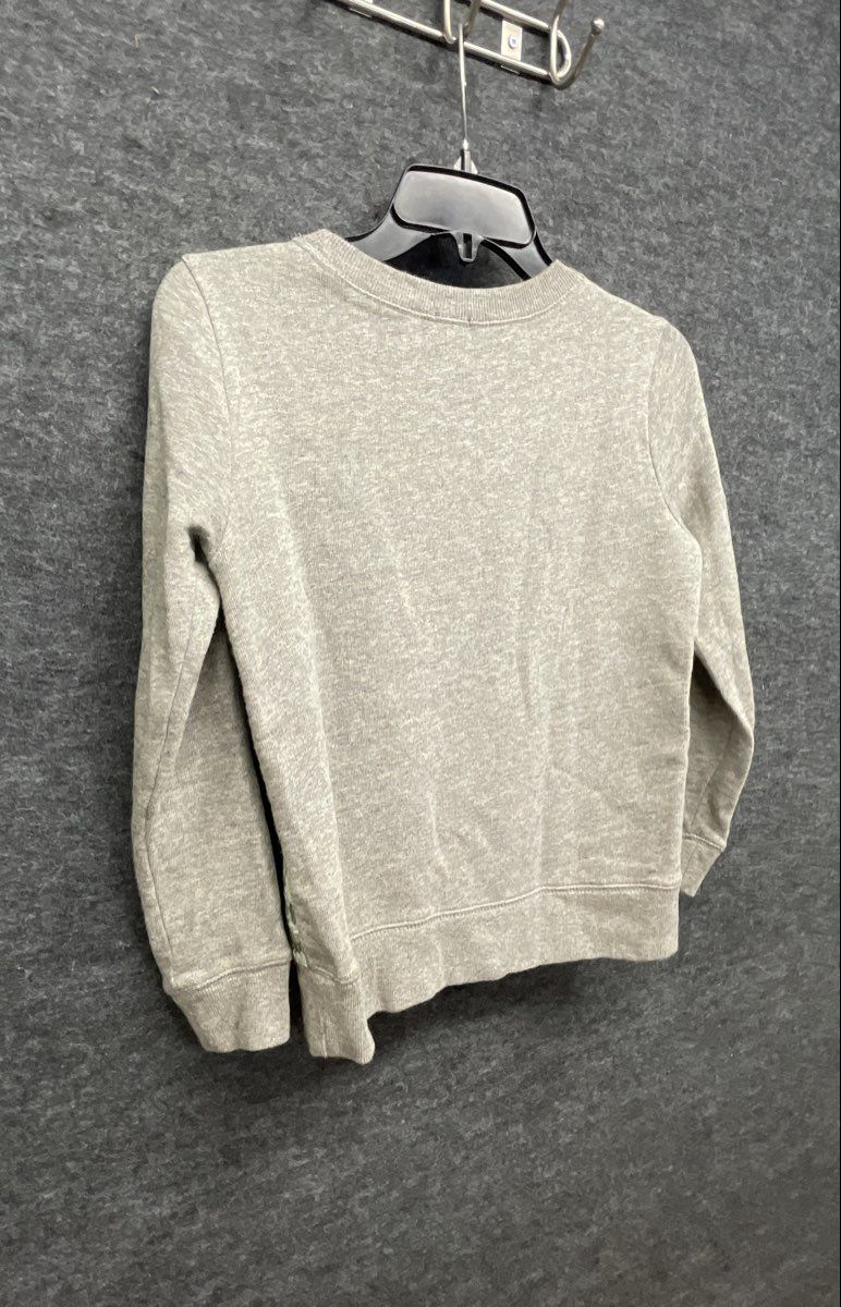 J.Crew Women's Gray Embroidered Floral Quilted Front Sweatshirt Sz XXS