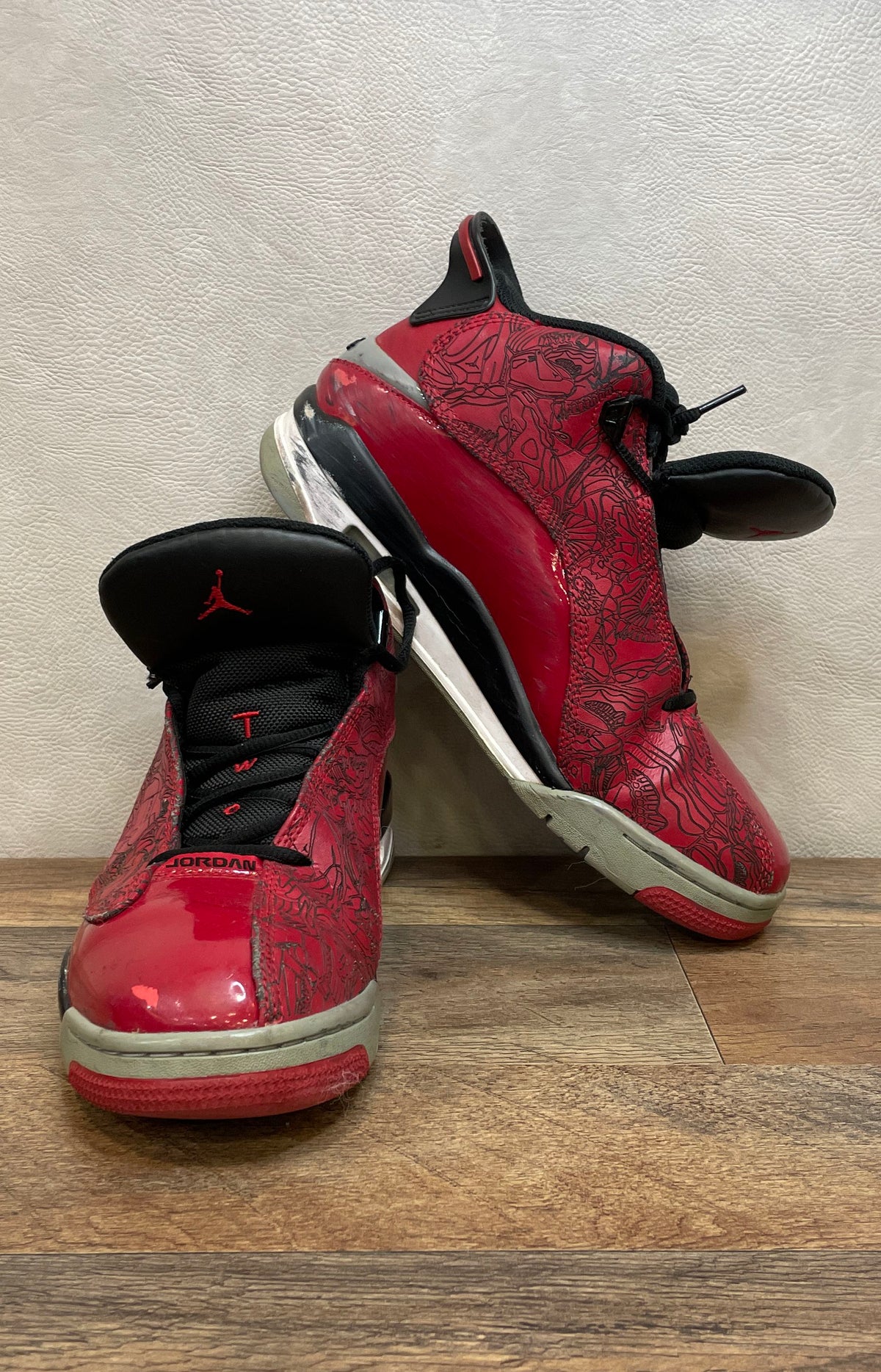 Nike Air Jordan Dub Zero Red Black Laser Gym Red Men's Size 9.5