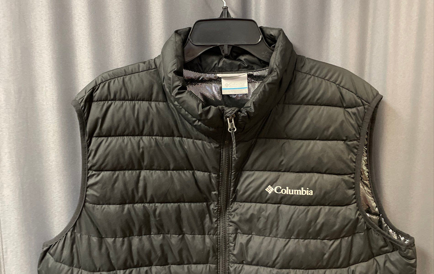 Columbia Women's Puffer Vest Black Powder Lite Omni-Heat Insulated XL