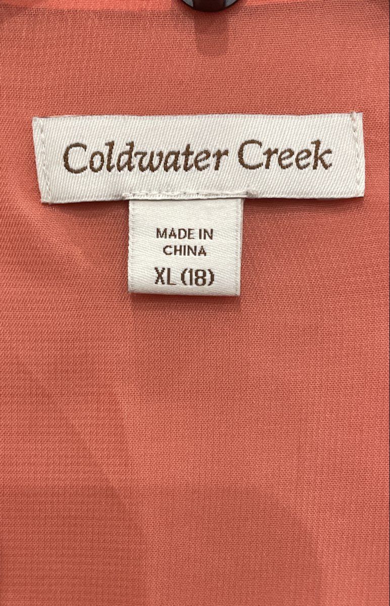 Coldwater Creek Women's Pink Long Sleeve Split Neck Layered Blouse Sz XL 18