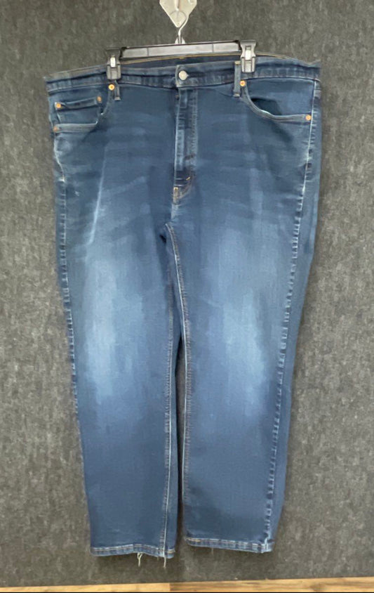 Levi's Men's 541 Athletic Taper Jeans Blue Medium Wash Faded Whiskered Sz 42x30