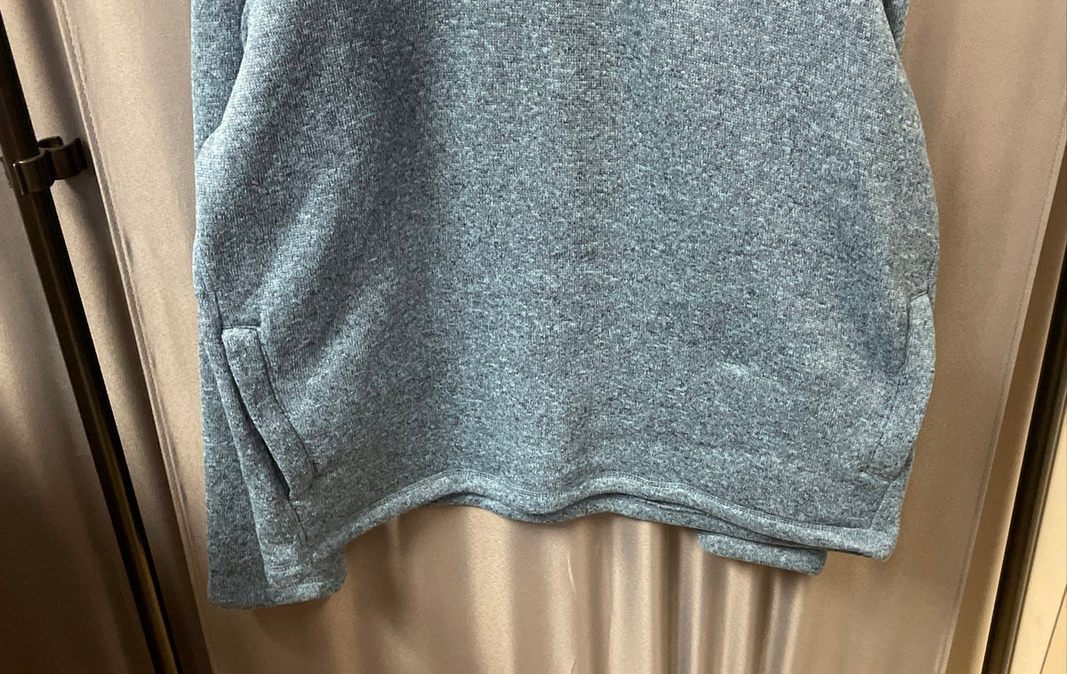 Eddie Bauer Men's Blue Twilight Heather Sweater Fleece 1/4 Zip Pullover NWT XL