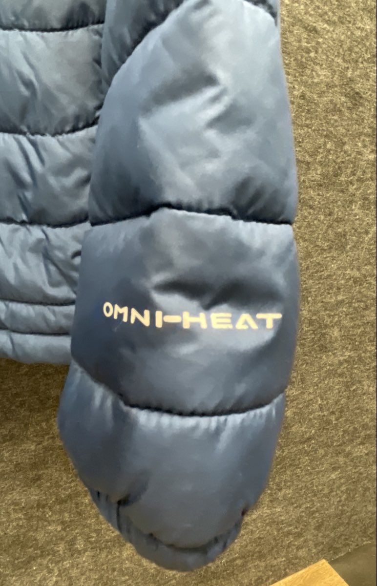 Columbia Men's Blue Two-Tone Omni-Heat Quilted Puffer Jacket Sz L