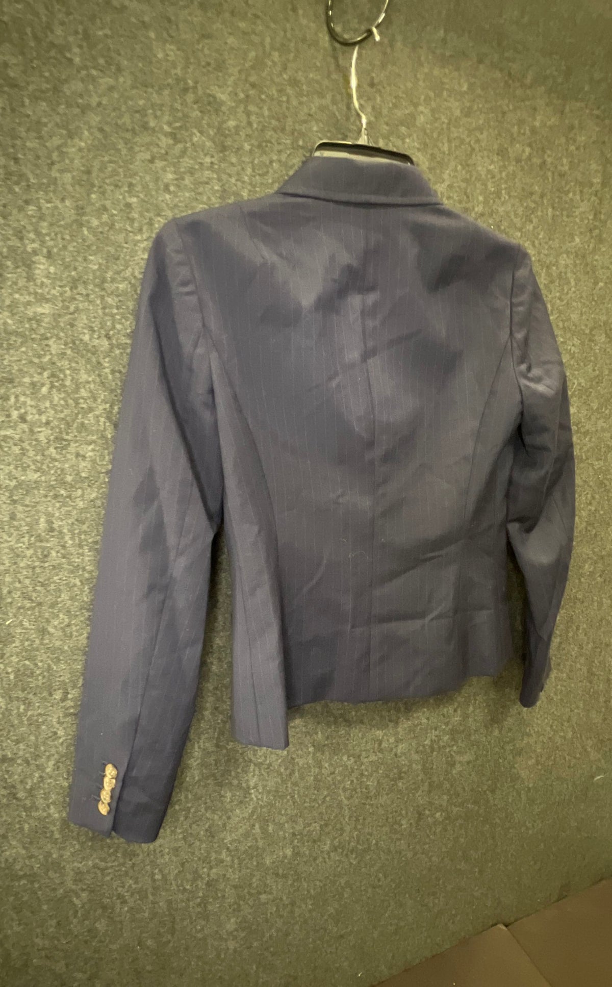 J.Crew Women's Navy Blue Pinstripe Suiting Blazer Jacket Size 0