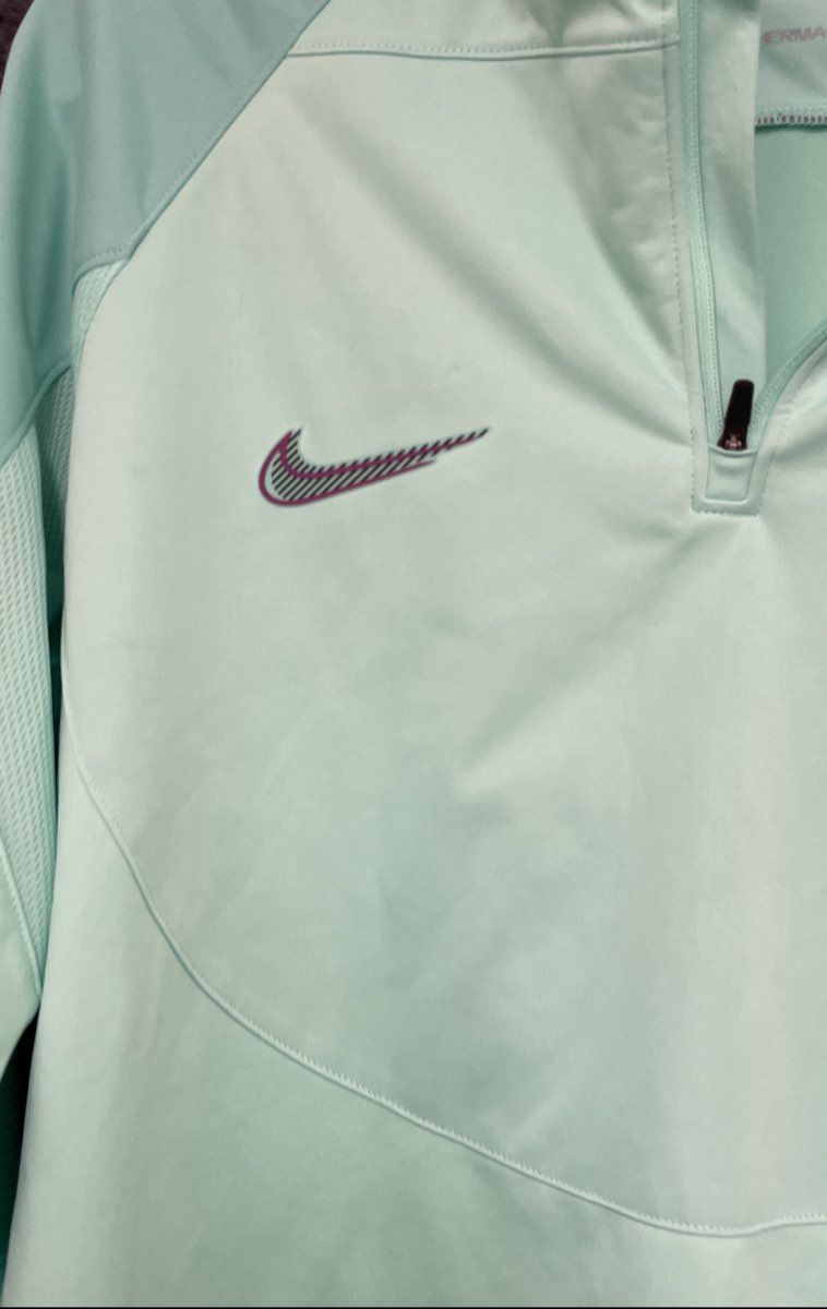 Nike Women's Mint Green Therma-Fit Strike Drill Top Performance 1/4 Zip Sz L