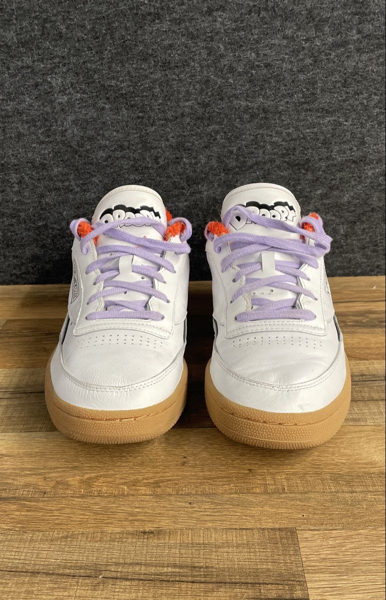 Reebok Club C Revenge Droopy White Orange Gum Size 11.5