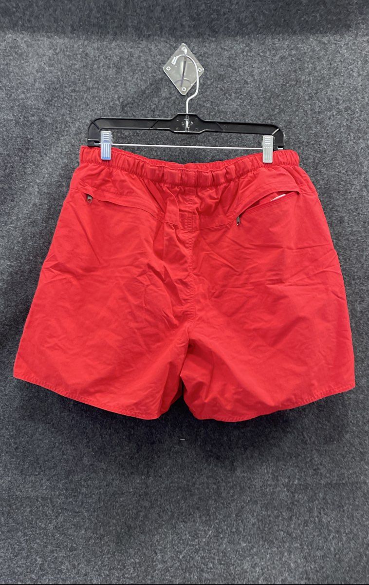 Land's End Men's Nylon Belted Swim Trunks Cargo Shorts Lot Red Blue Sz L 36-38