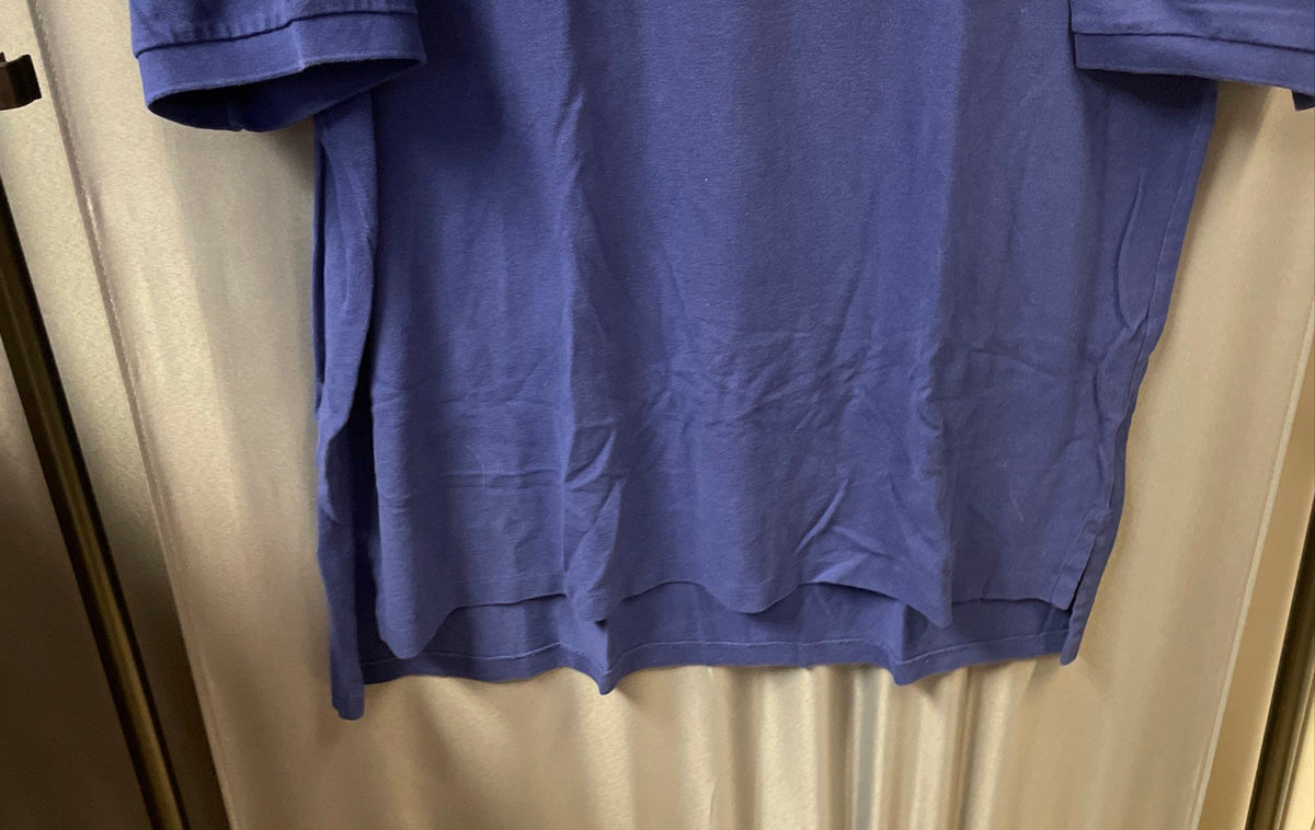 Polo Ralph Lauren Men's Blue Big Pony #3 Patch Short Sleeve Polo Shirt Sz 2XLT