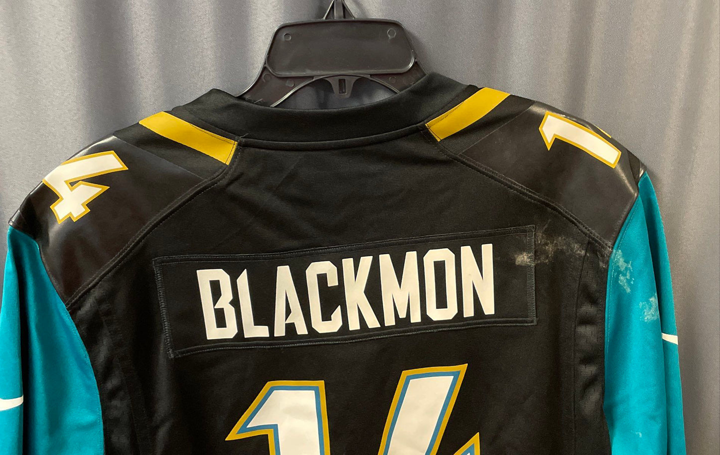 Nike Men's Jacksonville Jaguars Justin Blackmon #14 Jersey Black Teal Sz L