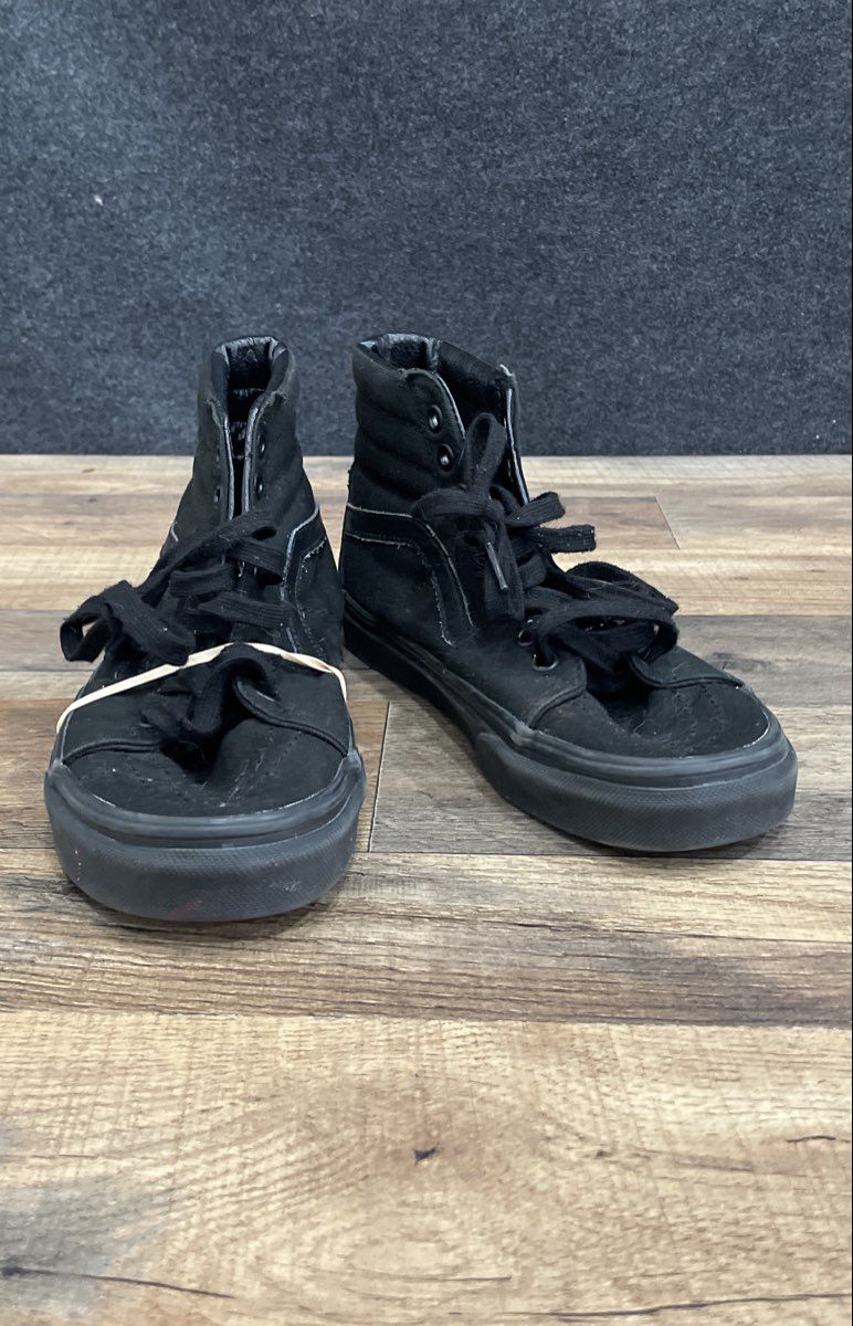 Vans Sk8-Hi Triple Black Canvas Suede High Top Sneakers Men's 5.5 Women's Size 7