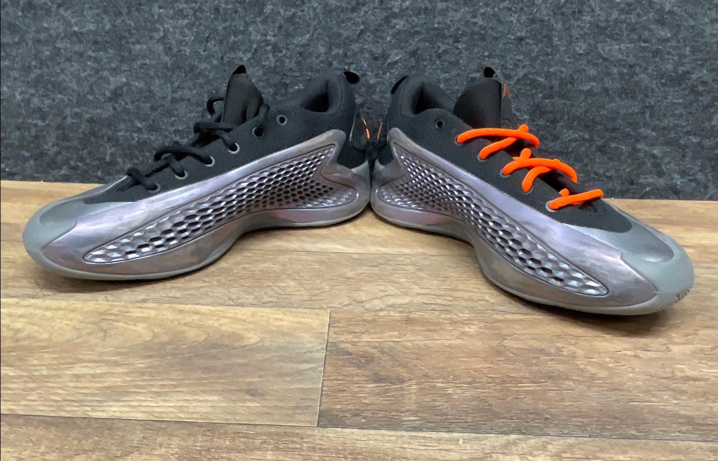Adidas AE 1 Low Mural Metallic Silver Solar Orange Basketball Shoes Size 5.5
