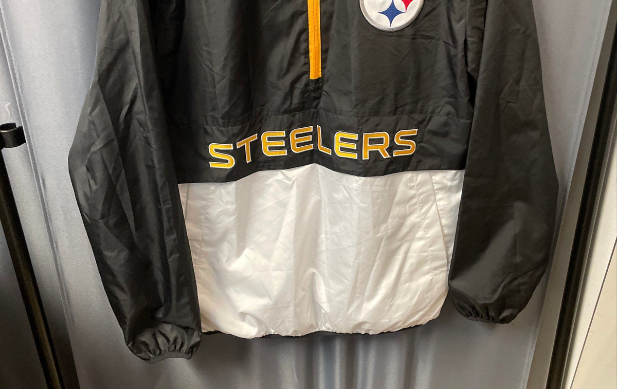G-III NFL Men's Pittsburgh Steelers 1/2 Zip Windbreaker Pullover Jacket Sz M
