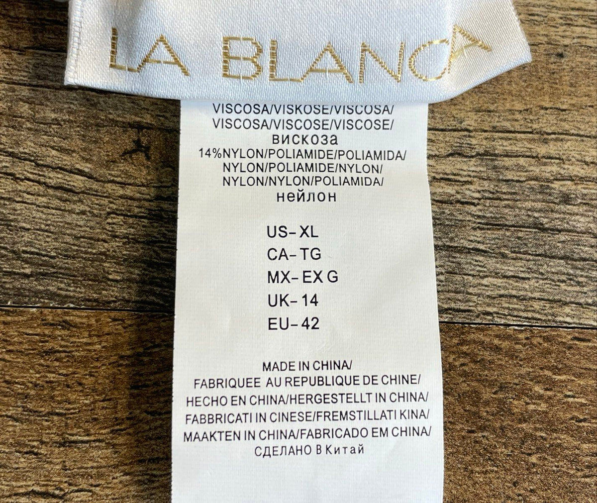 La Blanca Women's White Smocked Tiered Ruffle Strap Resort Sundress NWT XL