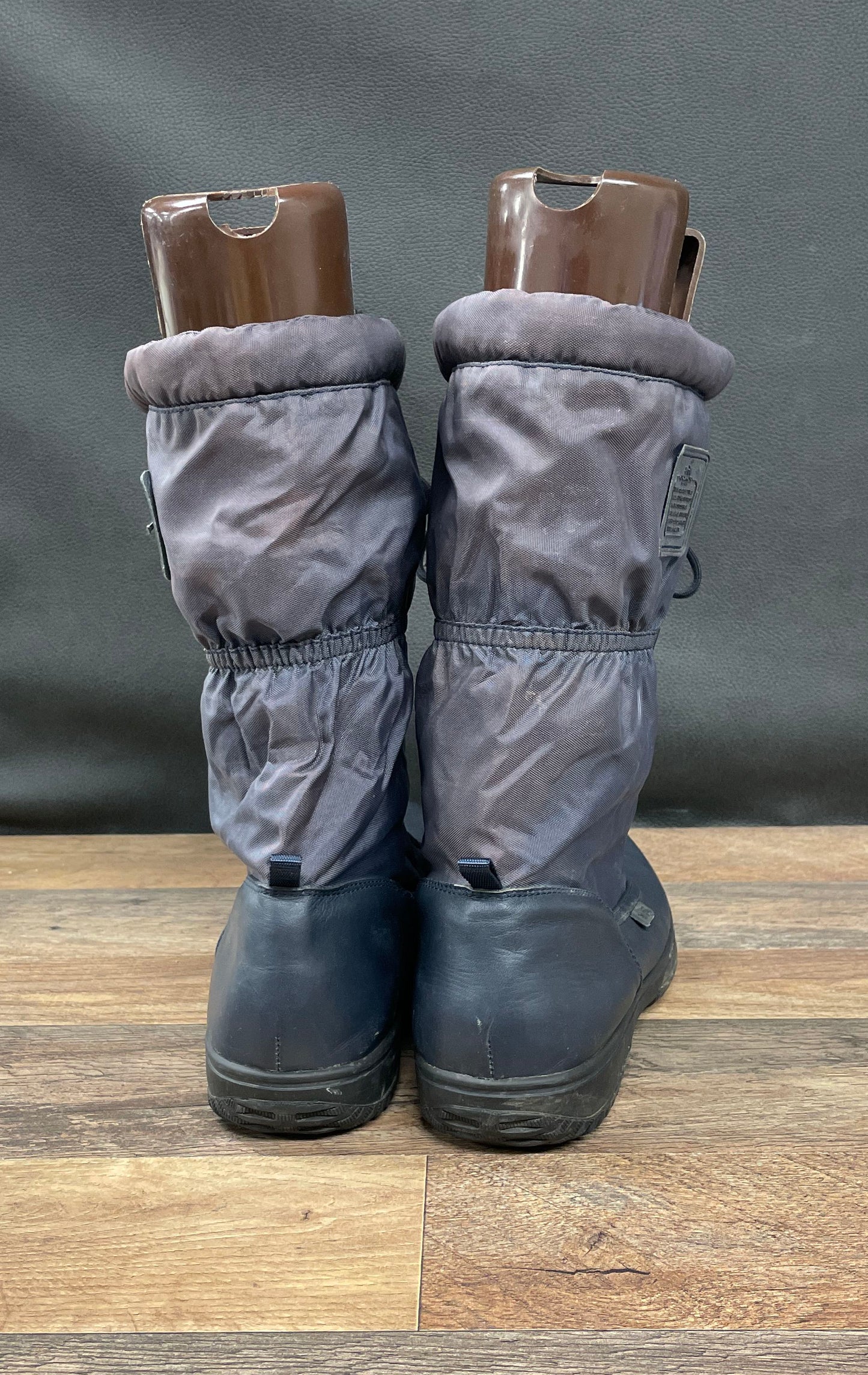 Coach Sage A9177 Navy Lace Up Winter Snow Boots Women's Size 11B