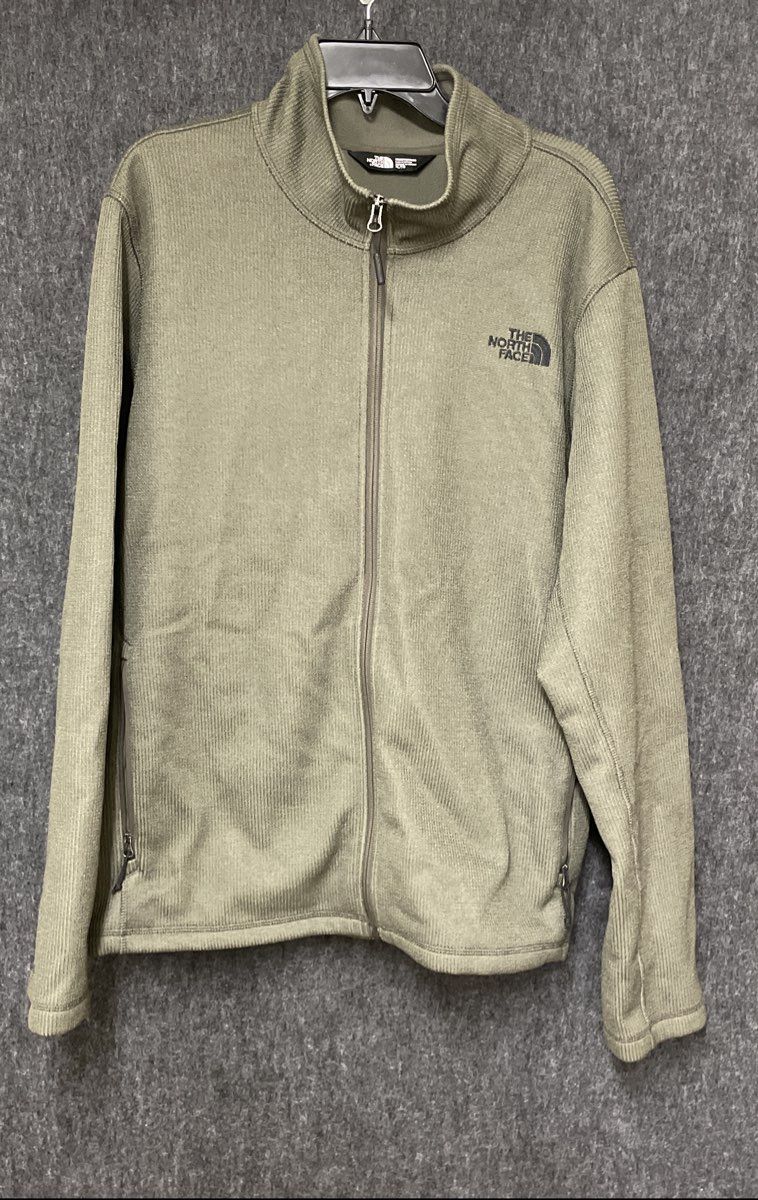 The North Face Men's Olive Green Gordon Lyons Sweater Knit Fleece Jacket Sz XL
