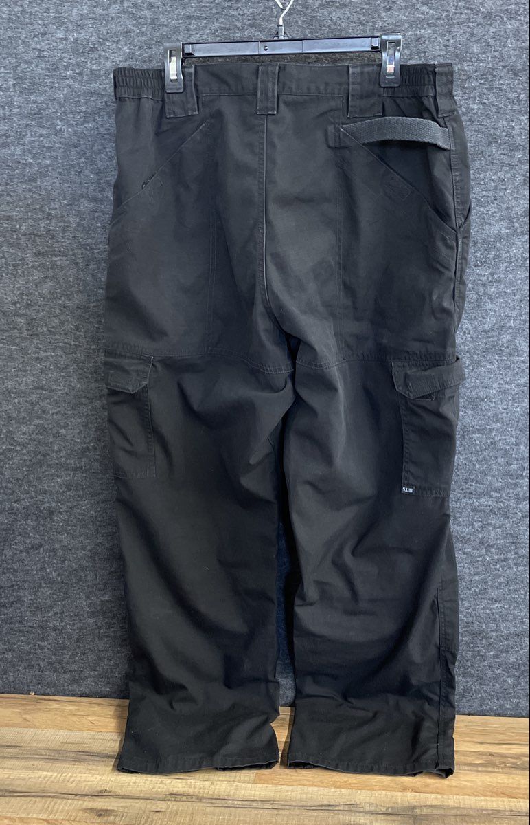 5.11 Tactical Men's Black Canvas Cargo Tactical Pants Sz 36x32