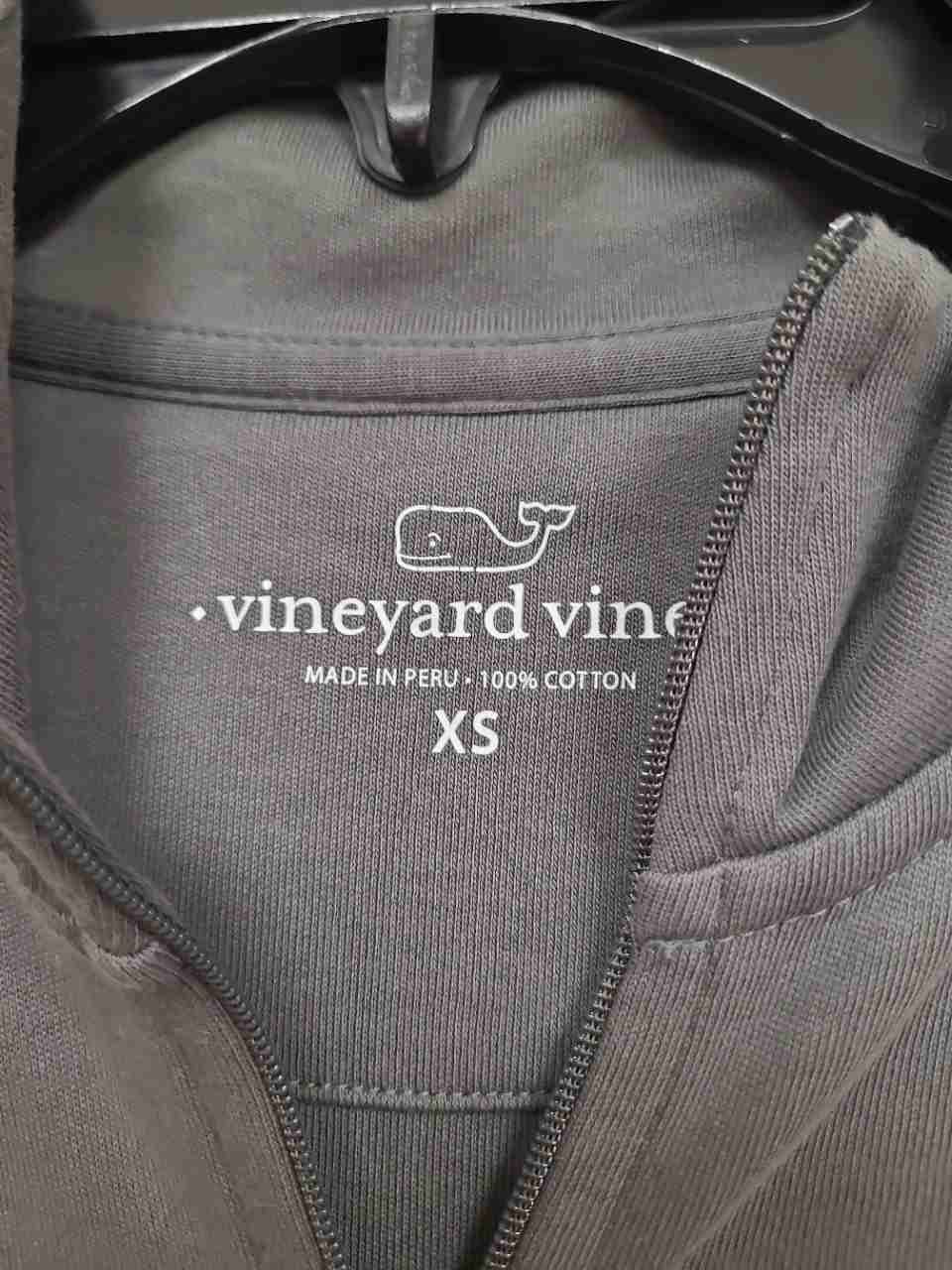 Vineyard Vines Men's Gray Cotton Quarter Zip Pullover Sweatshirt Sz XS