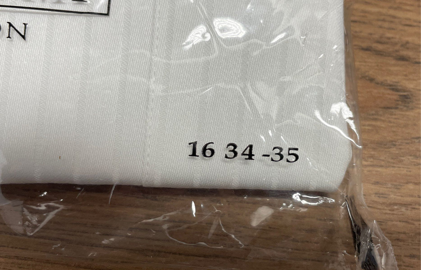 Donald J. Trump Men's Dress Shirt & Tie Set White Striped Cotton Sz 16 34-35
