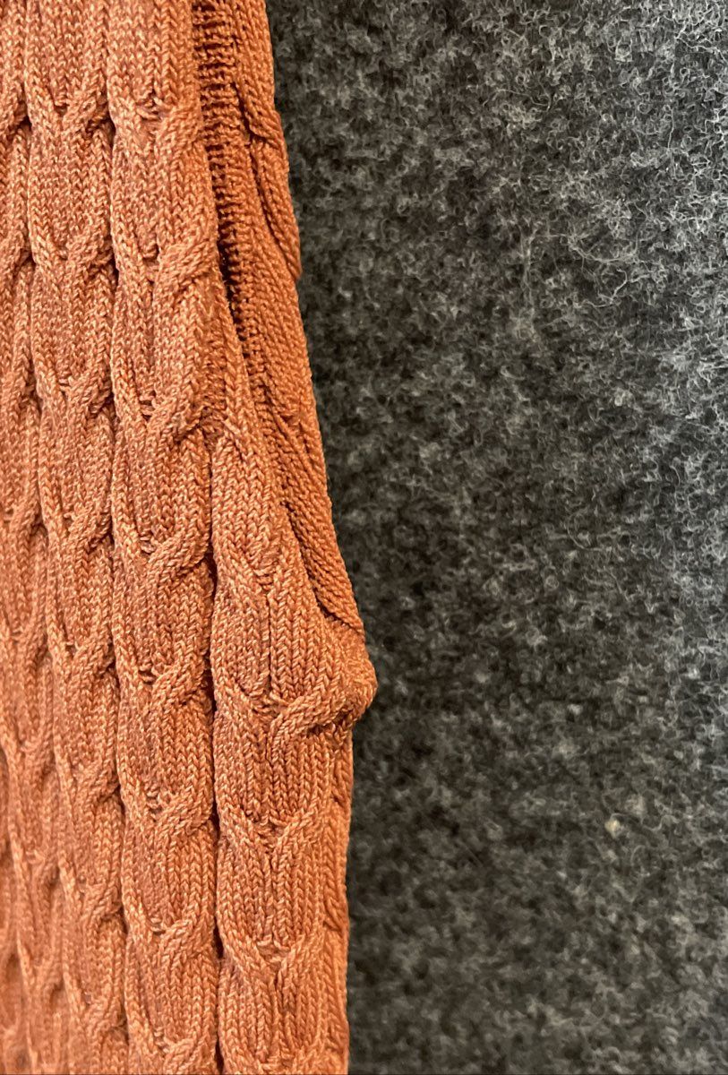 Current Air Women's Rust Sleeveless Cable Knit Mock Neck Belted Dress Sz M NWT