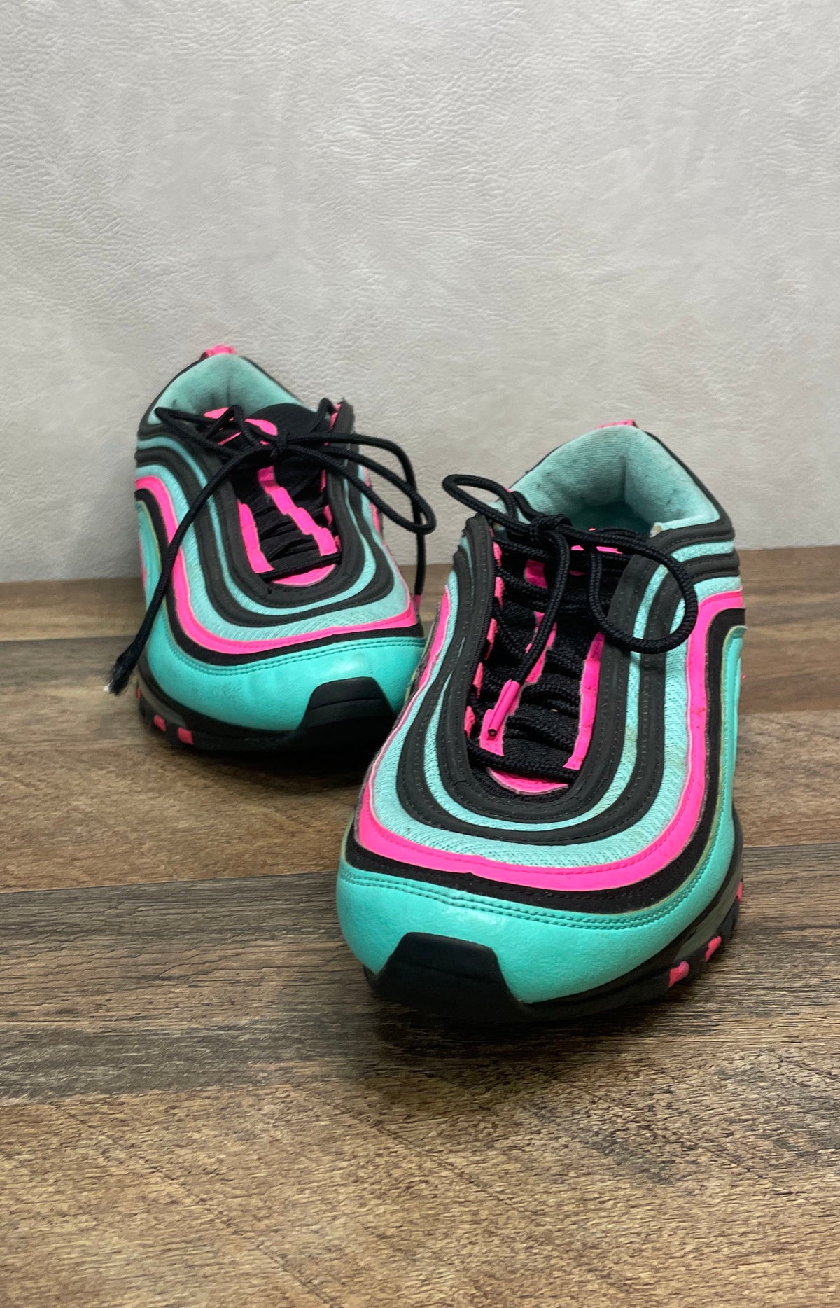 Nike Air Max 97 South Beach Turquoise Pink Black Men's Sneakers Size 10