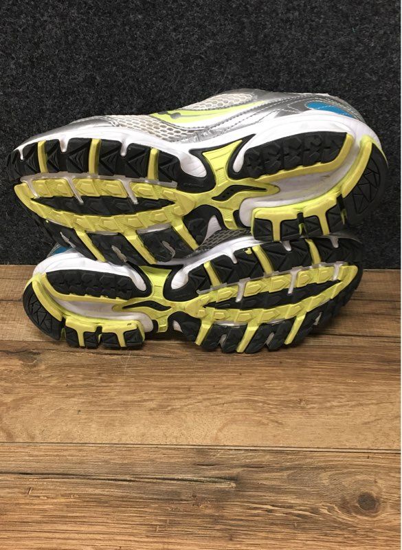 Saucony Ignition 3 Silver Blue Citron Women's Running Shoes Size 8 Wide