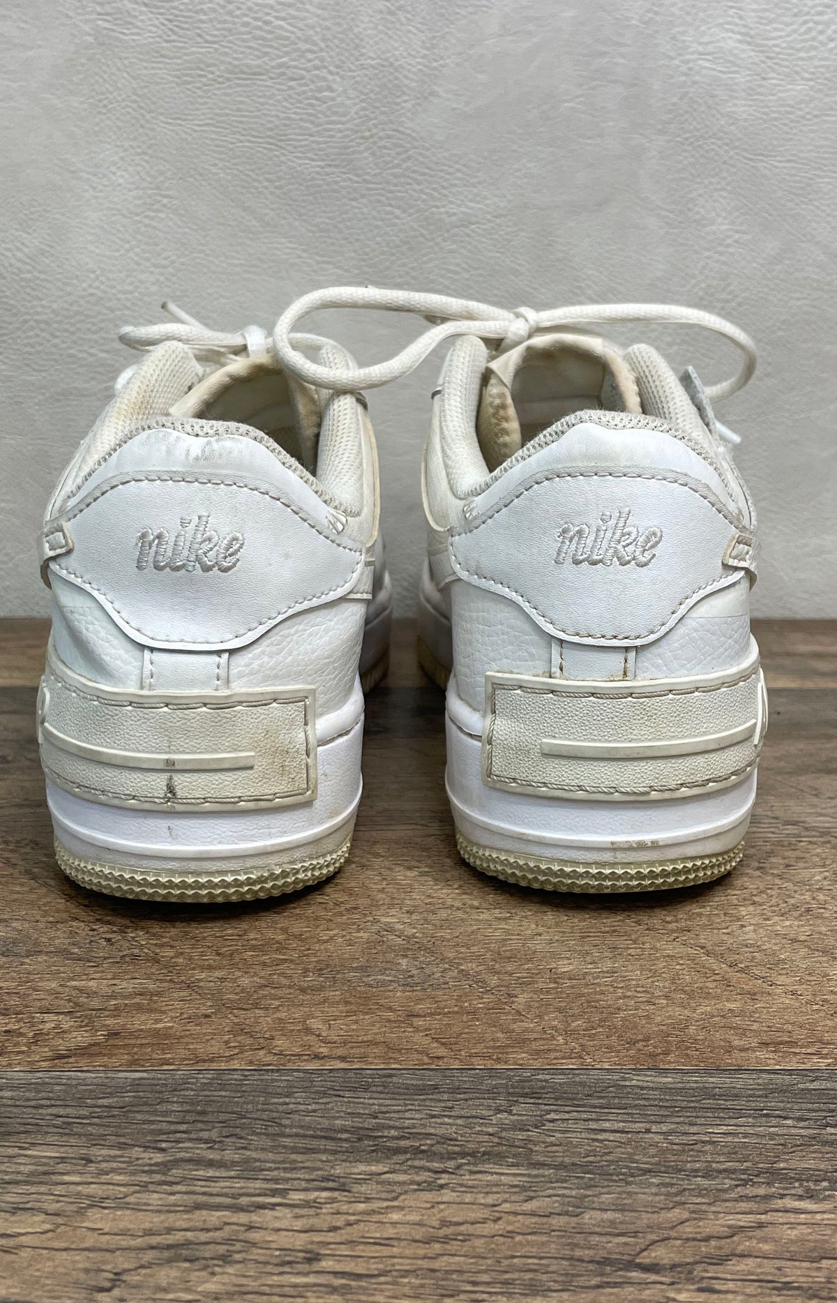 Nike Air Force 1 Shadow Triple White Women's Sneakers Size 8.5