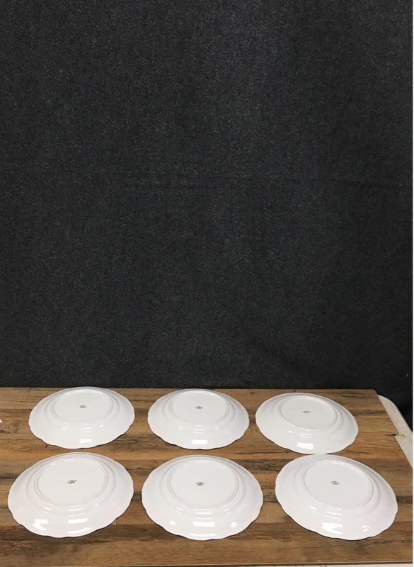 Johann Haviland Blue Garland Dinner Plates 6 Piece Set Bavaria Germany