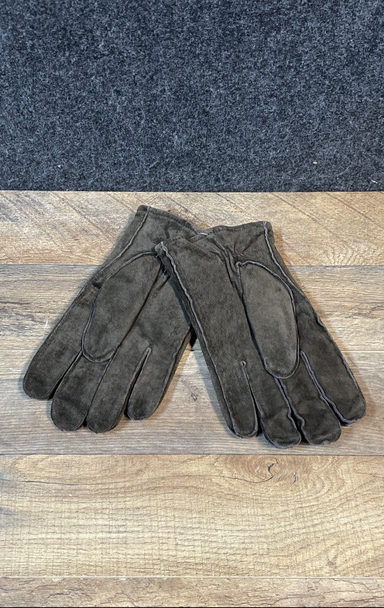 Vintage 90s Men's Brown Suede Leather Thinsulate Insulated Gloves Size L NWT