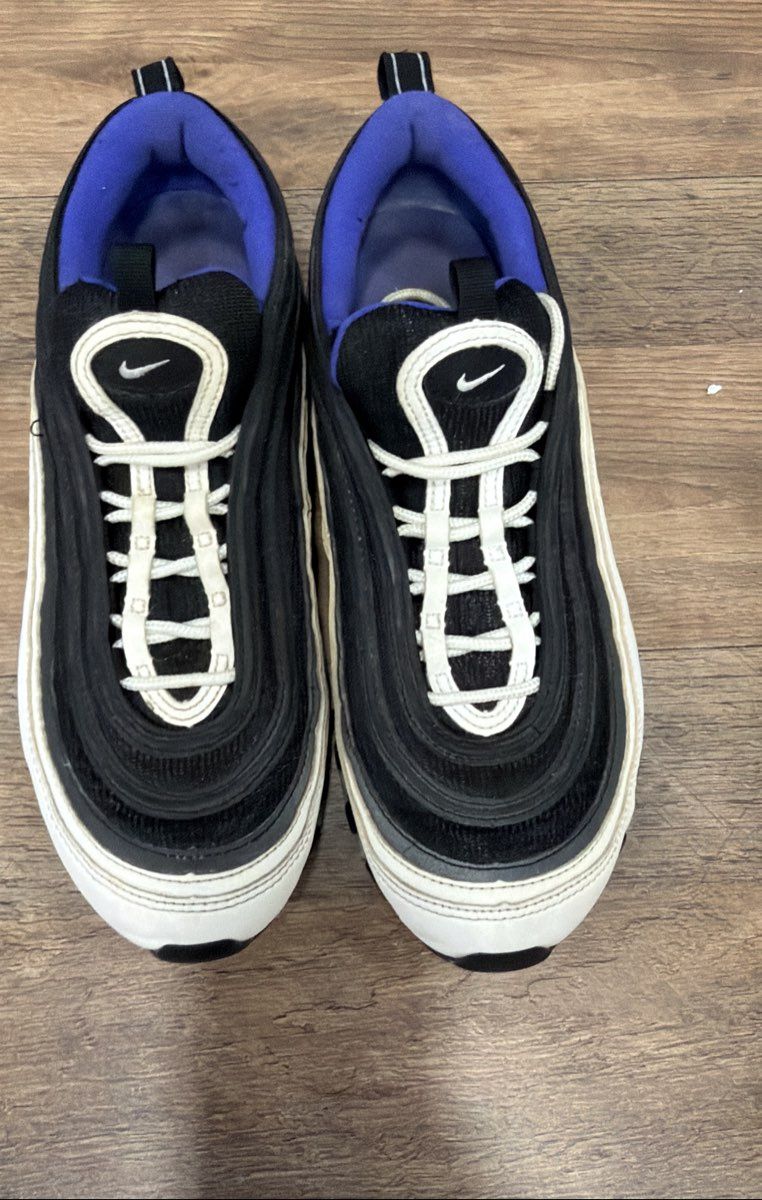 Nike Air Max 97 White Black University Blue Sneakers Men's Size 7.5