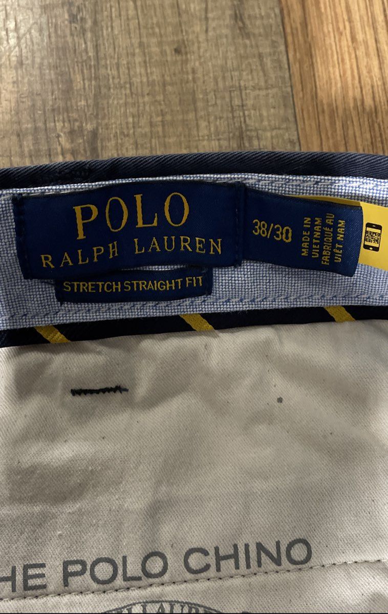 Polo Ralph Lauren Men's Blue Stretch Straight Fit Chino Pants Sz 38x30
