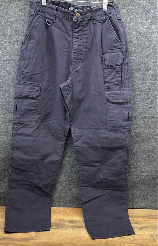 5.11 Tactical Men's Navy Blue Cotton Canvas Cargo Pants 74251 Size 32x34