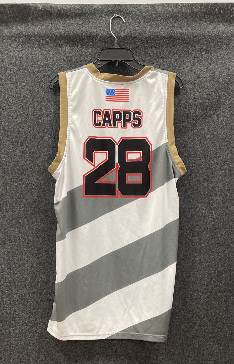 E360 Men's USMC 2nd Maintenance Battalion Basketball Jersey Gray Capps 28
