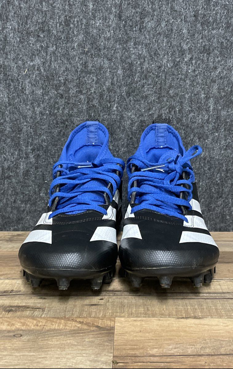 Adidas Adizero Impact.2 Black White Royal Blue Football Cleats Men's Size 9.5