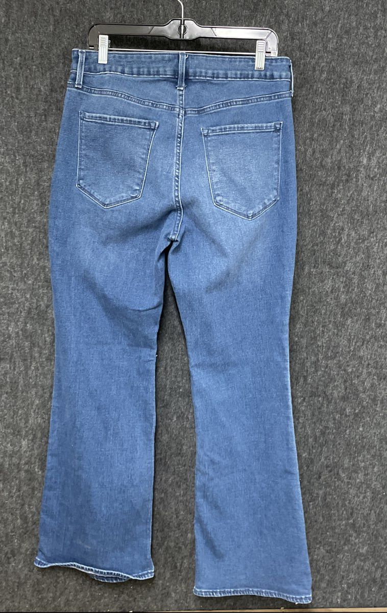 Old Navy Women's Blue High-Rise WOW Flare Jeans Medium Wash Sz 12