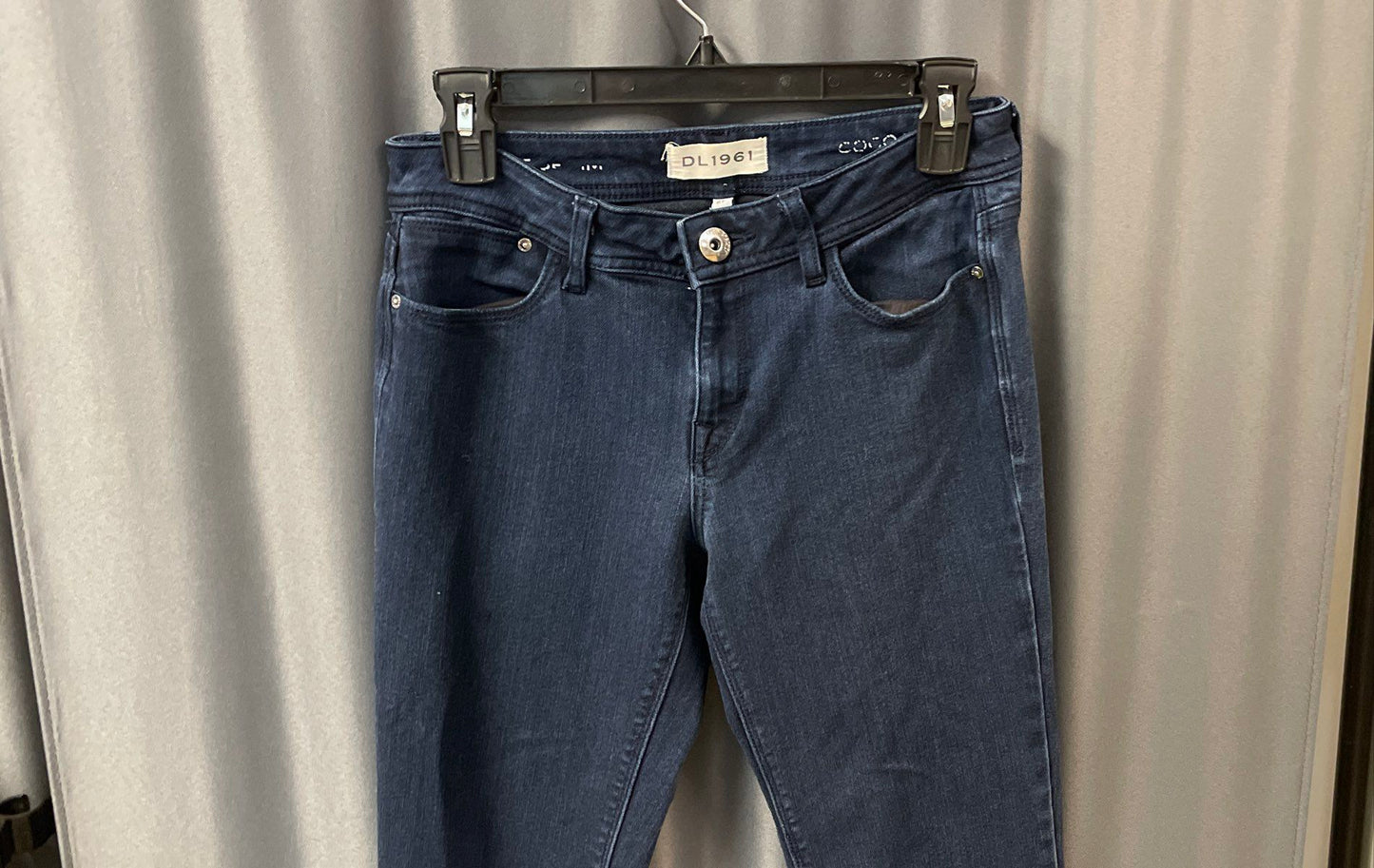 DL1961 Women's Coco Curvy Straight Jeans Dark Indigo Tencel Lyocell Sz 27