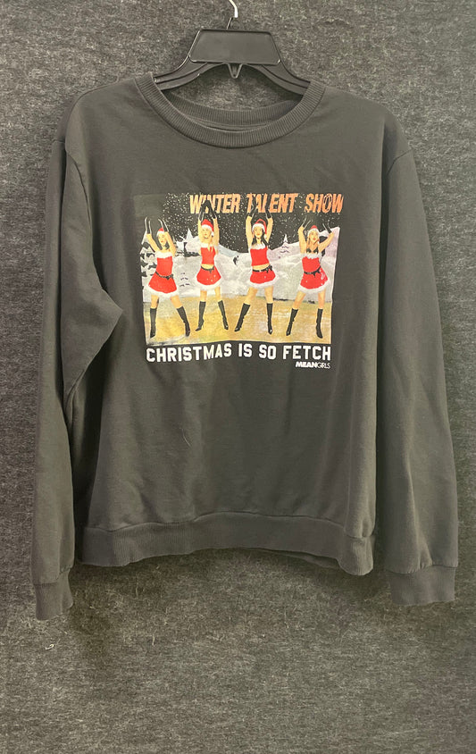 Mean Girls Women's Gray Christmas Is So Fetch Graphic Sweatshirt Sz 2XL
