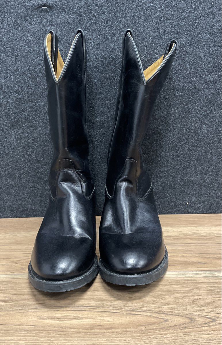 Old West MB2065 Black Leather Western Roper Boots Men's Size 11 EE