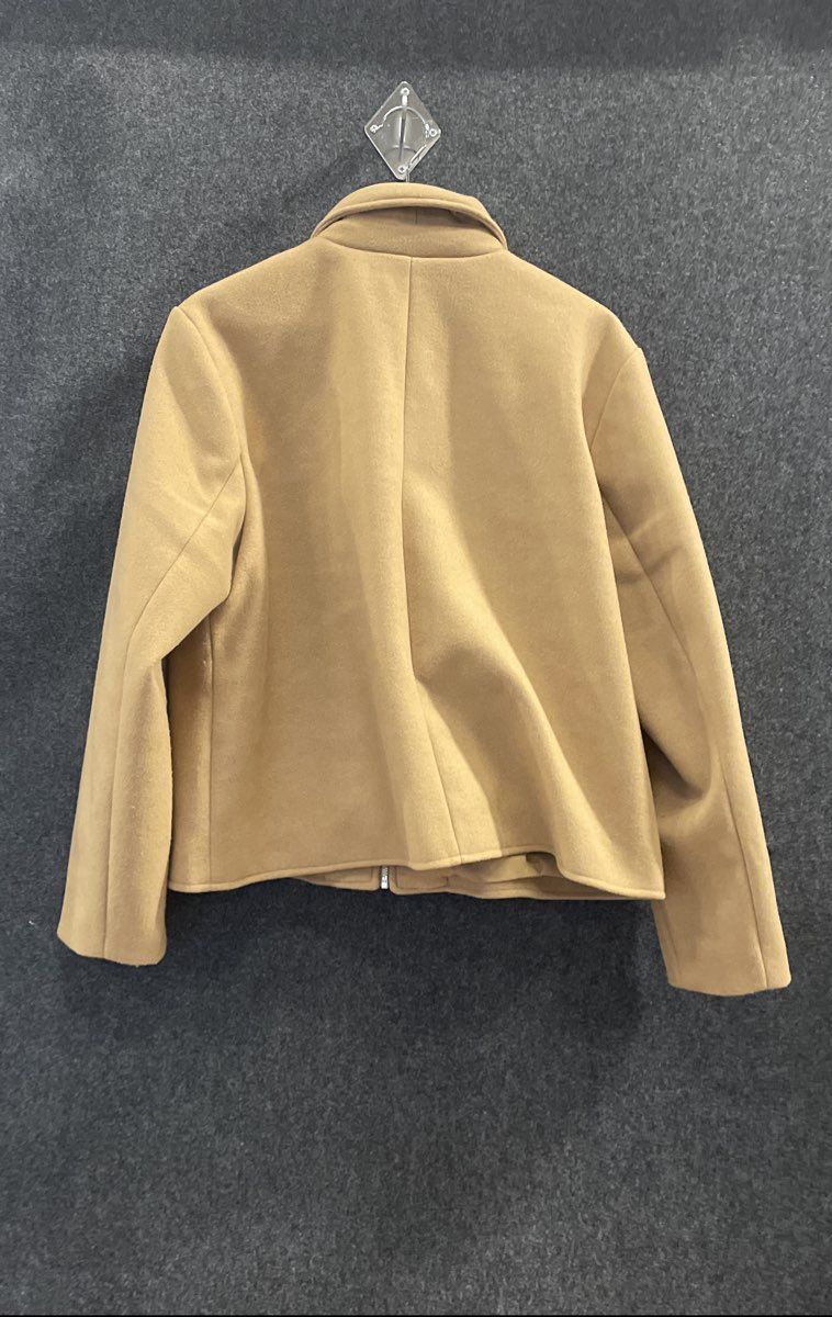 Nine West Women's Beige Full Zip Utility Shirt Jacket Coat Sz XXL