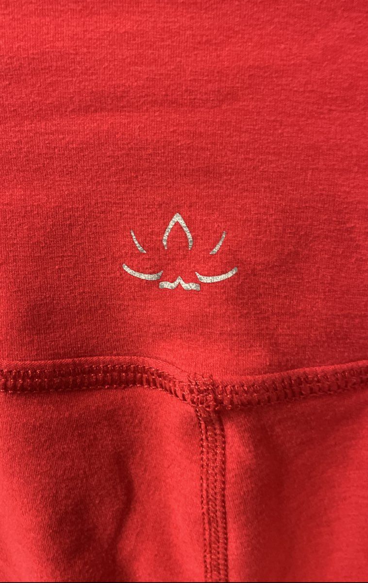 Beyond Yoga Women's Red High Waisted Crossover Waist Leggings Size L