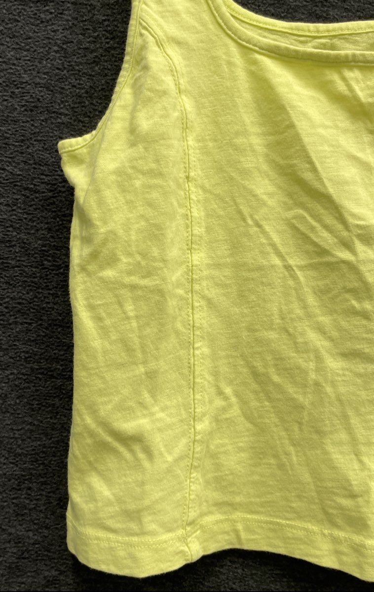 Aerie Women's Tank Top Lime Green Square Neck Seamed Slub Knit Sz M NWT