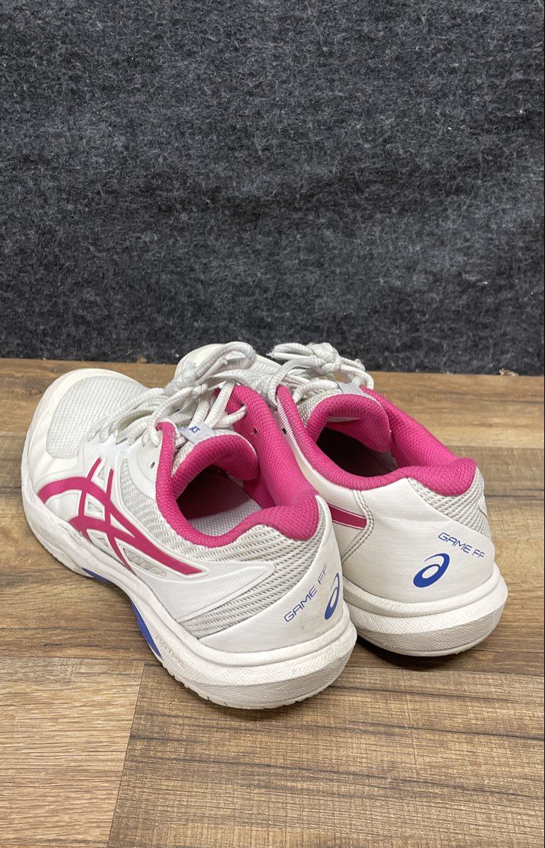 Asics Gel-Game 9 FF White Pink Glo Women's Tennis Shoes Size 8