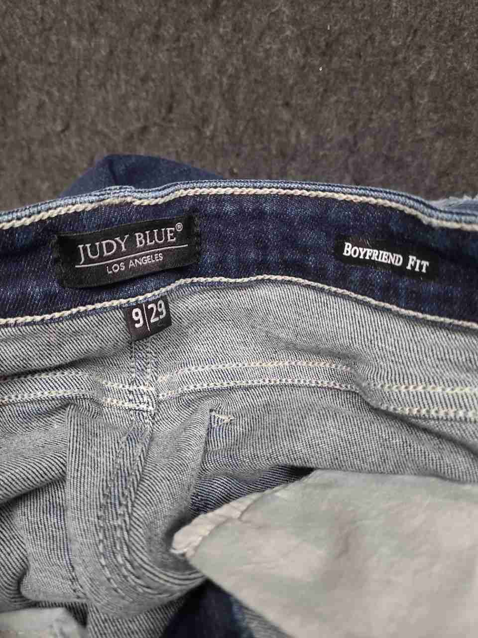 Judy Blue Women's Distressed Boyfriend Fit Dark Wash Jeans Size 9/29 JB82478DK