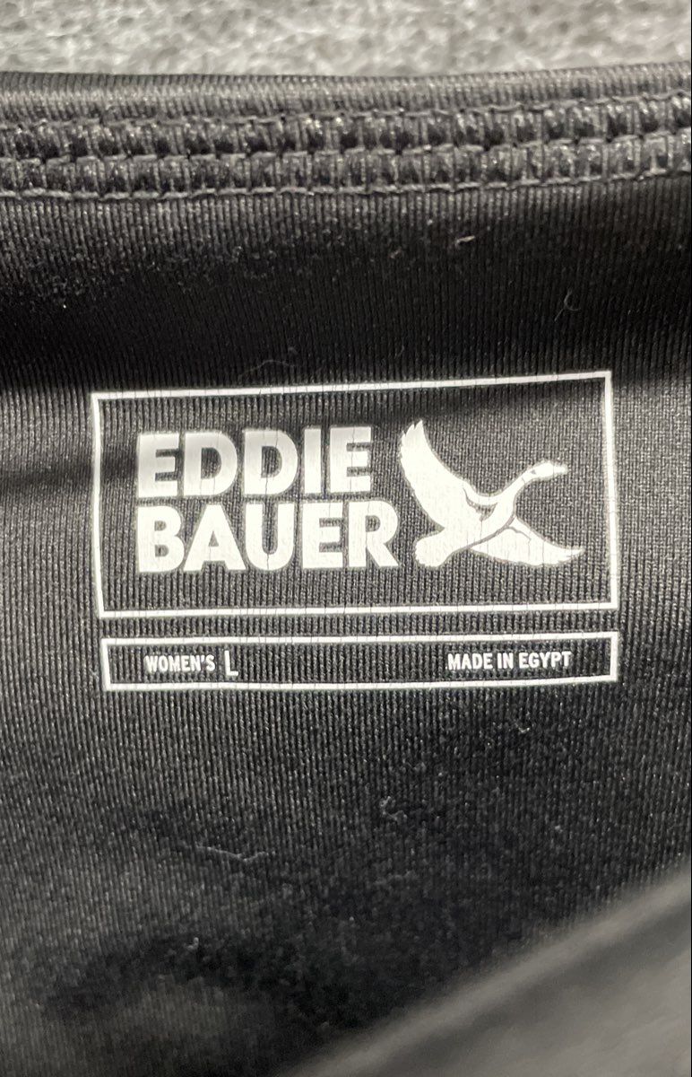 Eddie Bauer Women's Black Performance Sweatpants Zip Pockets Athletic Sz L