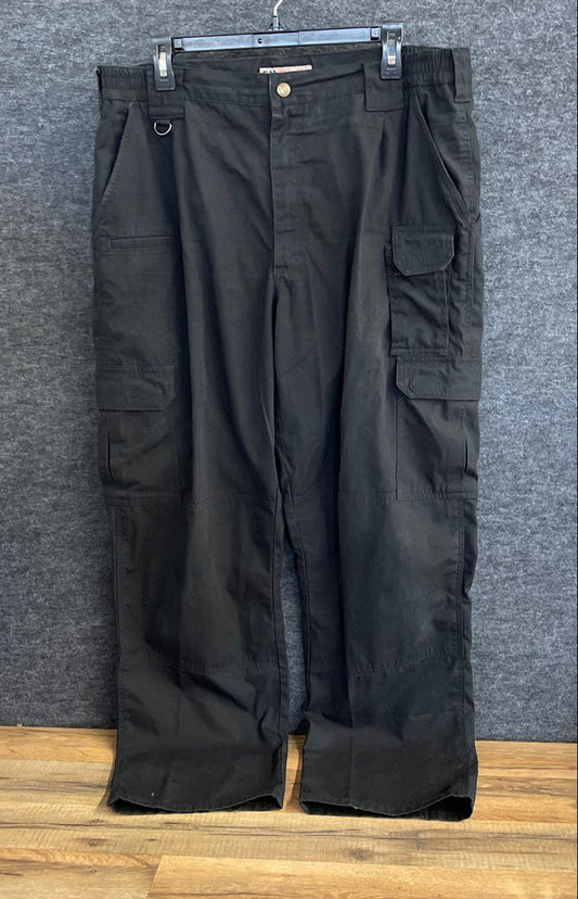 5.11 Tactical Men's Black Original Cotton Canvas Cargo Work Pants Size 36x32